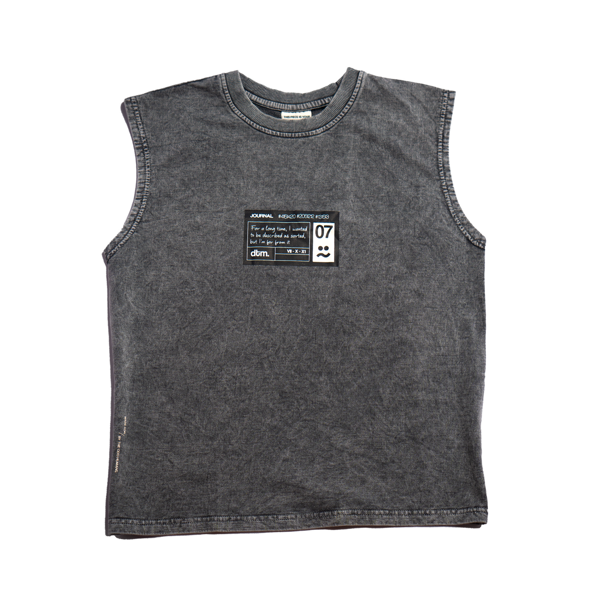 Charcoal grey acid wash