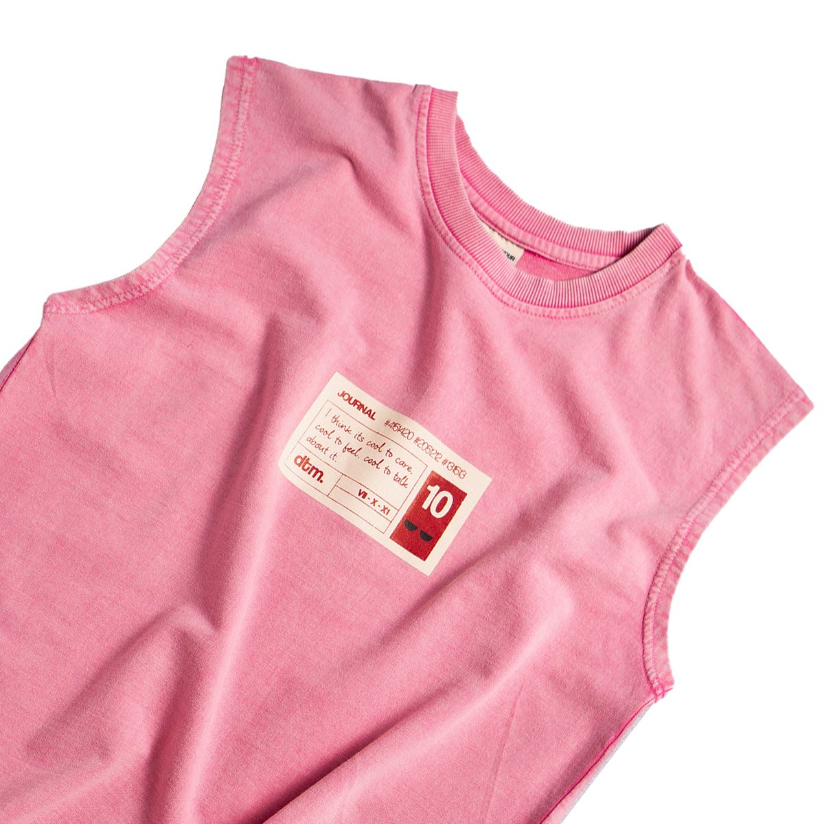 Pink acid wash Sleeveless