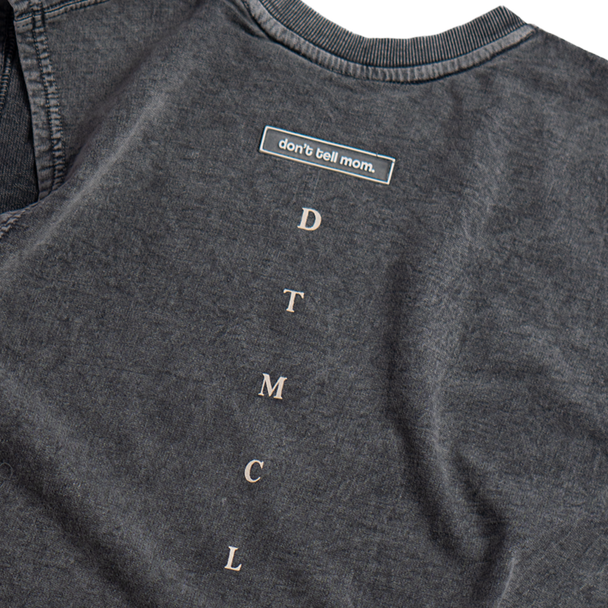 Charcoal grey acid wash