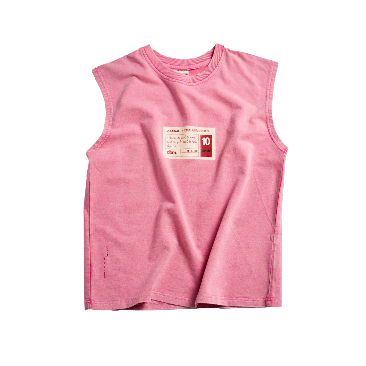 Pink acid wash Sleeveless