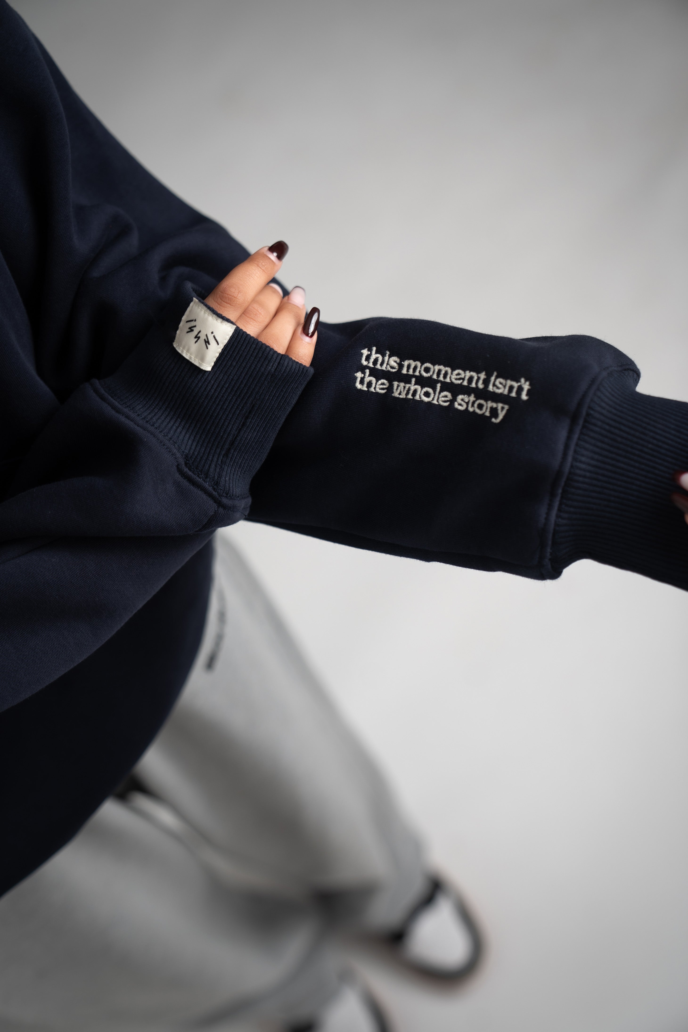 Anxious Navy Blue Hoodie